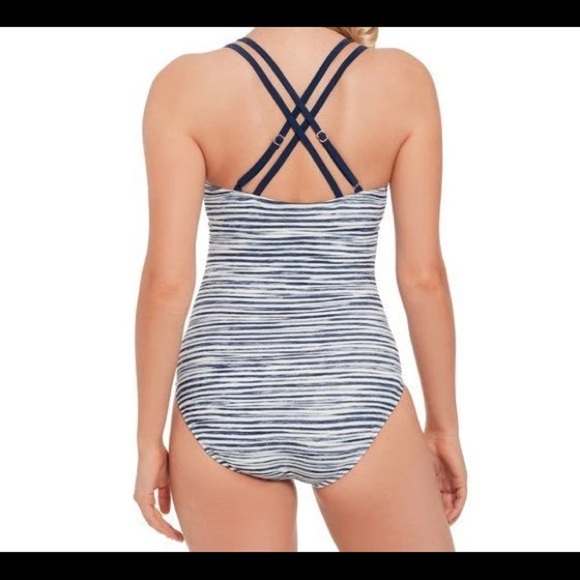 2 for $20 💋 NWT blue & white striped one piece - Picture 2 of 5